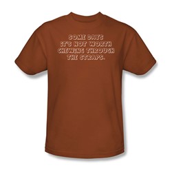 Chewing Through Straps - Adult Texas Orange S/S T-Shirt For Men