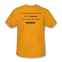 No 2 Pencils - Adult Gold S/S T-Shirt For Men