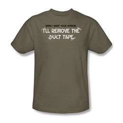 Remove The Duct Tape - Adult Khaki S/S T-Shirt For Men