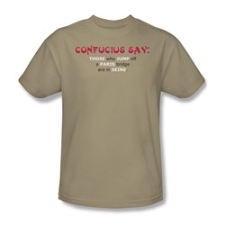 Confucius - Paris Bridge - Adult Sand S/S T-Shirt For Men