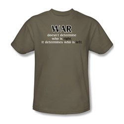 Confucius - War - Adult Safari Green S/S T-Shirt For Men