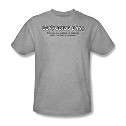 Confucius - Dog House - Adult Heather S/S T-Shirt For Men