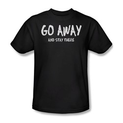 Go Away - Adult Black S/S T-Shirt For Men