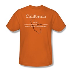California - Adult Orange S/S T-Shirt For Men