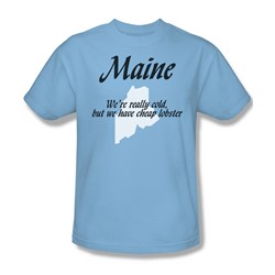 Maine - Adult Light Blue S/S T-Shirt For Men