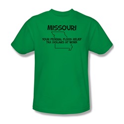 Missouri - Adult Kelly Green S/S T-Shirt For Men