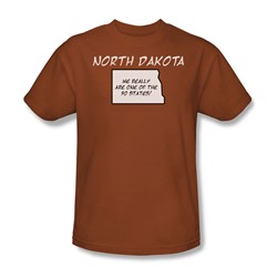 North Dakota - Adult Texas Orange S/S T-Shirt For Men