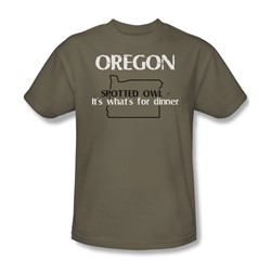 Oregon - Adult Khaki S/S T-Shirt For Men