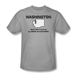 Washington - Ath. Heather S/S Adult T-Shirt For Men