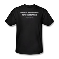 Getting Old Morning After - Adult Black S/S T-Shirt For Men