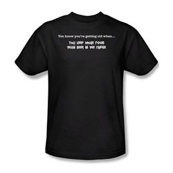 Getting Old In The Fridge - Adult Black S/S T-Shirt For Men