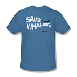 Save The Whales - Adult Carolina Blue S/S T-Shirt For Men