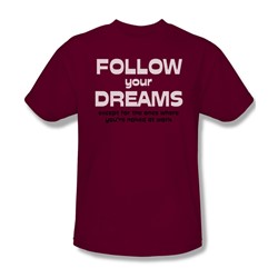 Follow Your Dreams - Adult Cardinal S/S T-Shirt For Men