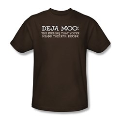 Deja Moo - Adult Coffee S/S T-Shirt For Men