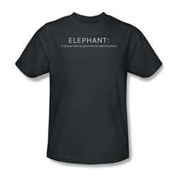 Elephant - Adult Charcoal S/S T-Shirt For Men