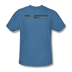Leapfrog With A Unicorn - Adult Carolina Blue S/S T-Shirt For Men