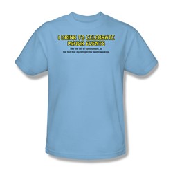 Drink To Celebrate - Adult Light Blue S/S T-Shirt For Men