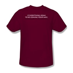 Wrong Lane - Adult Cardinal S/S T-Shirt For Men