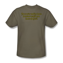 Learn To Swear - Adult Khaki S/S T-Shirt For Men