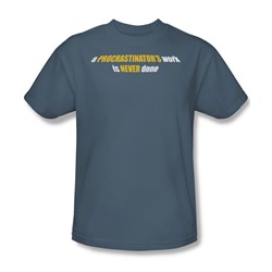 Procrastinator - Adult Slate S/S T-Shirt For Men