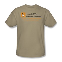 American Lightbulb - Adult Sand S/S T-Shirt For Men