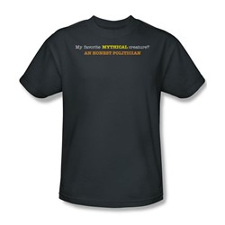 Honest Politician - Adult Charcoal S/S T-Shirt For Men