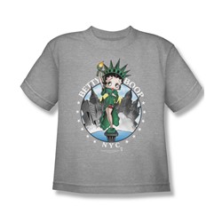 Betty Boop - Nyc - Big Boys Athletic Heather S/S T-Shirt For Boys