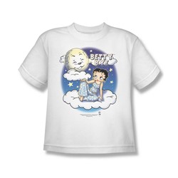 Betty Boop - Betty Bye - Big Boys White S/S T-Shirt For Boys