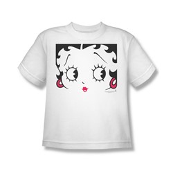Betty Boop - Close Up - Big Boys - White S/S T-Shirt For Boys