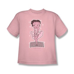 Betty Boop - Hollywood Legend - Big Boys Pink S/S T-Shirt For Boys