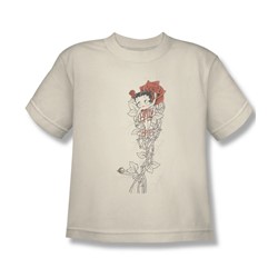 Betty Boop - Thorns - Big Boys Cream S/S T-Shirt For Boys