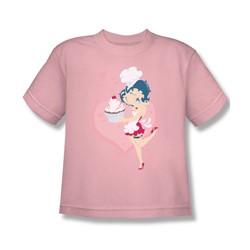 Betty Boop - Cupcake - Big Boys Pink S/S T-Shirt For Boys
