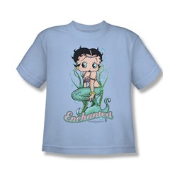 Betty Boop - Enchanted Betty Boop - Big Boys Light Blue S/S T-Shirt For Boys