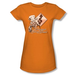 Betty Boop - Dangerous Curves - Jrs Ginger Sheer Cap Sleeve T-Shirt For Women