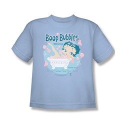 Betty Boop - Betty Boop Bubbles - Big Boys Lt Blue S/S T-Shirt For Boys