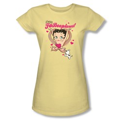 Betty Boop - FaBetty Booplous! - Junior Banana S/S T-Shirts For Women