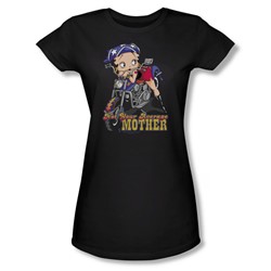 Betty Boop - Not Your Average Mother - Junior Black S/S T-Shirts/S For Women