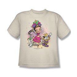 Betty Boop - Celebration - Big Boys Cream S/S T-Shirts For Boys