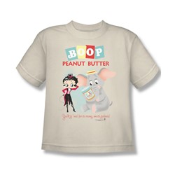Betty Boop - Betty Boop Peanut Butter - Big Boys Cream S/S T-Shirts For Boys