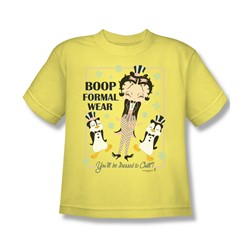 Betty Boop - Dressed To Chill - Big Boys Cream S/S T-Shirts For Boys