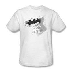 Batman - I Am Vengeance - Adult White S/S T-Shirt For Men