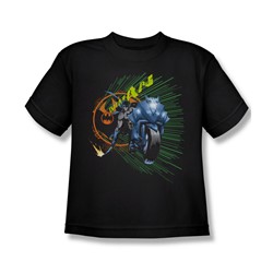 Batman - Batcycle - Big Boys Black S/S T-Shirt For Boys