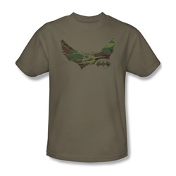 Batman - Camo Knight - Adult Safari Green S/S T-Shirt For Men