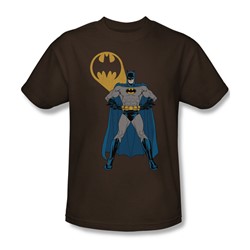 Batman - Arms Akimbo Bats - Adult Coffee S/S T-Shirt For Men