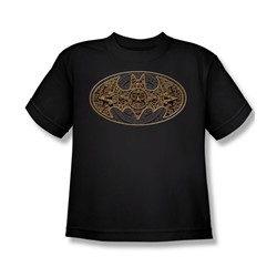 Batman - Aztec Bat Logo - Big Boys Black S/S T-Shirt For Boys