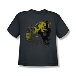 Batman - The Dark City - Big Boys Charcoal S/S T-Shirt For Boys