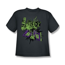 Batman - Smell My Flower - Big Boys Charcoal S/S T-Shirt For Boys