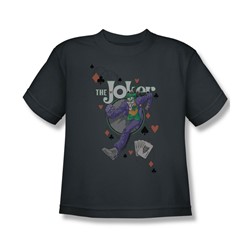 Batman - Always A Joker - Big Boys Charcoal S/S T-Shirt For Boys