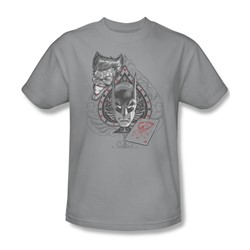Batman - Batman'S Face - Adult Sliver S/S T-Shirt For Men