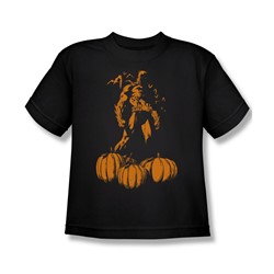 Batman - A Bat Among Pumpkins - Big Boys Black S/S T-Shirt For Boys